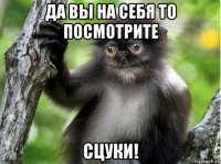 да вы на себя то посмотрите сцуки!