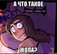 а что такое жопа?