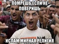 помрешь если не поверишь ислам мирная религия