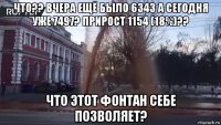 что?? вчера ещё было 6343 а сегодня уже 7497? прирост 1154 (18%)?? что этот фонтан себе позволяет?