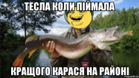 тесла коли піймала кращого карася на районі