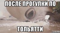 после прогулки по тольятти