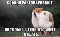 собаки разговаривают, но только с теми, кто умеет слушать.
