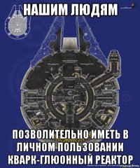 нашим людям позволительно иметь в личном пользовании кварк-глюонный реактор