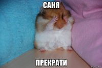 саня прекрати