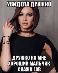 увидела дружко дружко ко мне хороший мальчик скажи гав