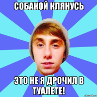 собакой клянусь это не я дрочил в туалете!