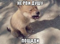 не рви душу пощади