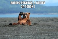 Валера работай. Я слежу за тобой !