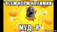 *всем норм на химии* муд : я