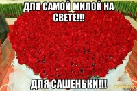 для самой милой на свете!!! для сашеньки!!!