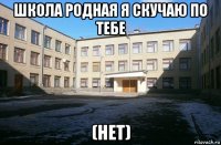 школа родная я скучаю по тебе (нет)