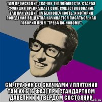 там происходит скачок теплоёмкости. старая функция прекращает своё существовование так как уходит на бесконечность, и история поведения вещества начинается писаться, как говорил пеця "треба по-новому". см. график со скачками у плутония там их 6 (6 фаз) при стандартном давелнии и твёрдом состоянии