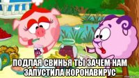  подлая свинья ты зачем нам запустила коронавирус