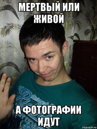 мертвый или живой а фотографии идут