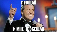 прощай и мне не обещай