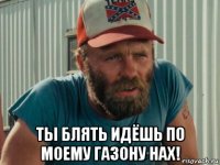  ты блять идёшь по моему газону нах!