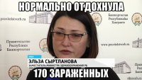 нормально отдохнула 170 зараженных