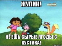 жулик! не ешь сырые ягоды с кустика!
