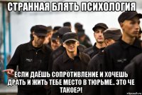 странная блять психология если даёшь сопротивление и хочешь драть и жить тебе место в тюрьме.. это че такое?!