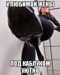 у любимой жены под каблуком уютно