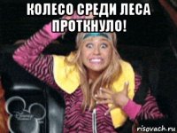 колесо среди леса проткнуло! 
