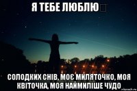 я тебе люблю❤ солодких снів, моє миляточко, моя квіточка, моя наймиліше чудо