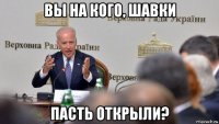 вы на кого, шавки пасть открыли?