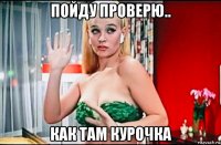 пойду проверю.. как там курочка
