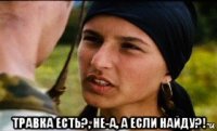  травка есть?, не-а, а если найду?!