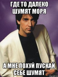где то далеко шумят моря а мне похуй пускай себе шумят