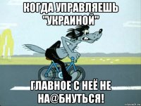 когда управляешь "украиной" главное с неё не на@бнуться!