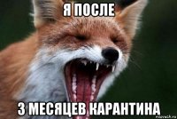 я после 3 месяцев карантина