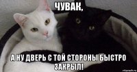 чувак, а ну дверь с той стороны быстро закрыл!
