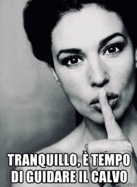  tranquillo, è tempo di guidare il calvo