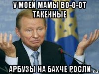 у моей мамы во-о-от такенные арбузы на бахче росли