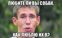 любите ли вы собак, как люблю их я?