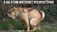 я на этом интернет ресурсе срал 