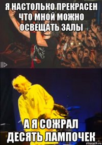 я настолько прекрасен что мной можно освещать залы а я сожрал десять лампочек