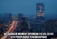  на данный момент времени (13.05.2020) это рекордная телевизорная