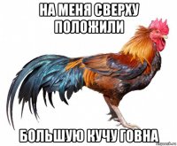на меня сверху положили большую кучу говна
