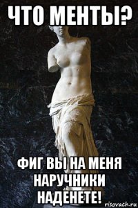 что менты? фиг вы на меня наручники наденете!