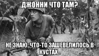 джонни что там? не знаю..что-то зашевелилось в кустах..