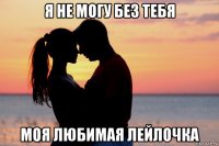 я не могу без тебя моя любимая лейлочка