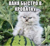 ваня быстро в кроватку 