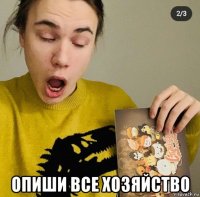  опиши все хозяйство