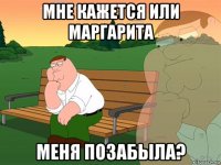 мне кажется или маргарита меня позабыла?