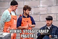  нужно, чтобы сканер работать