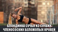  блондинка сучья из сучьих членососких беложопых кровей