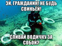 эй, гражданин! не будь свиньёй! сливай водичку за собой?